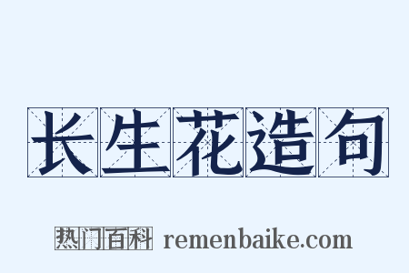 长生花造句是什么意思的图片